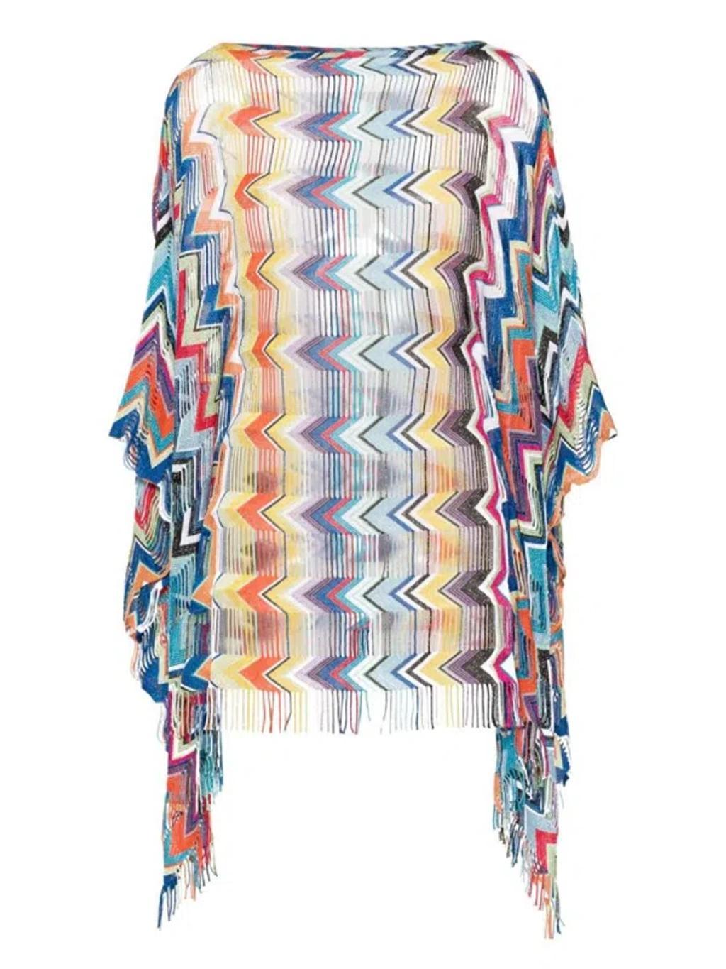 MISSONI Zigzag Pattern Short Cover-up In Multicolour Product Image