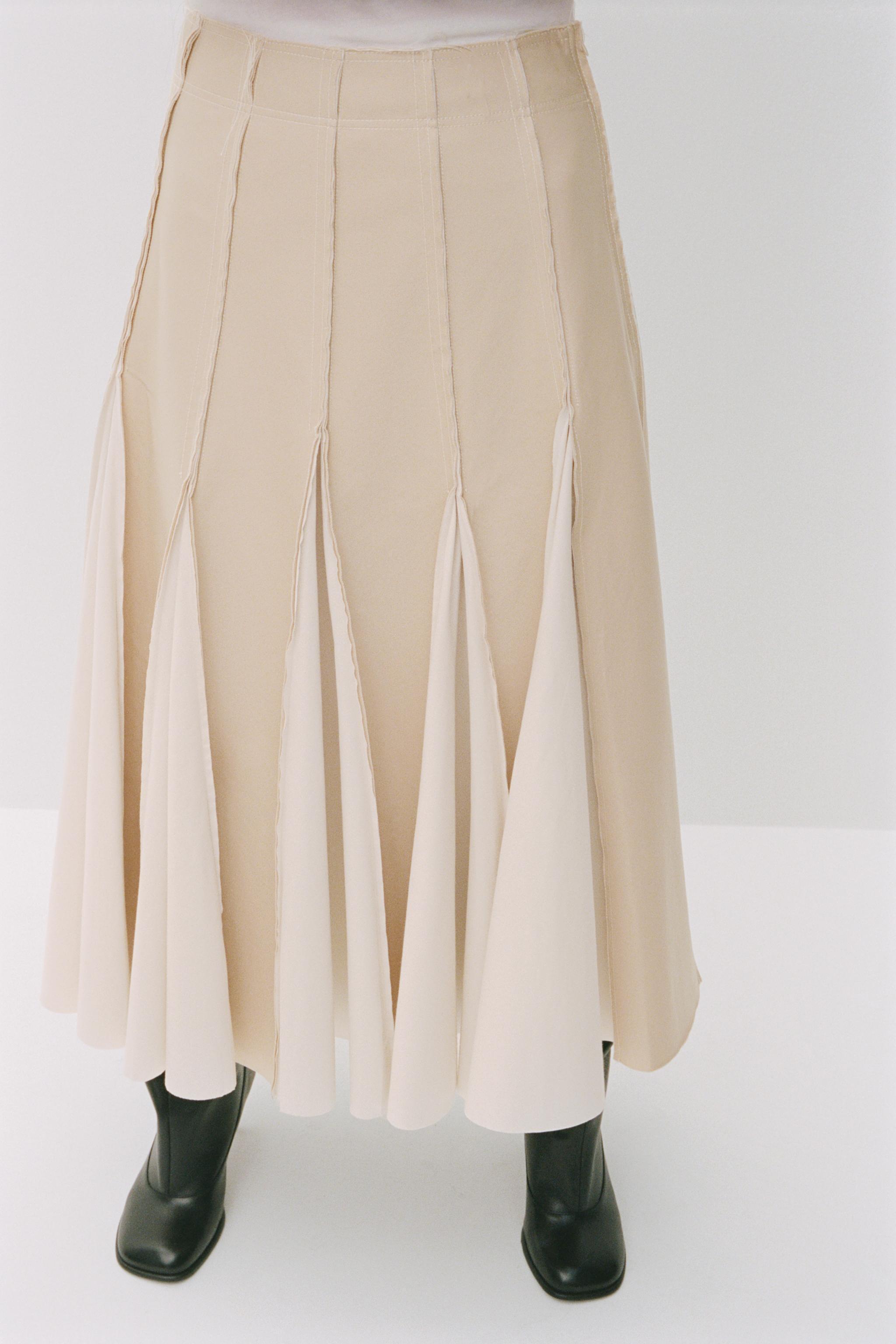 BOX PLEAT MIDI SKIRT ZW COLLECTION Product Image