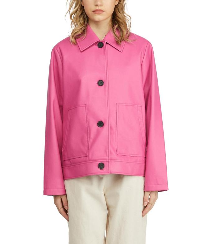 Nvlt Womens Faux Leather Button Opened Jacket Product Image