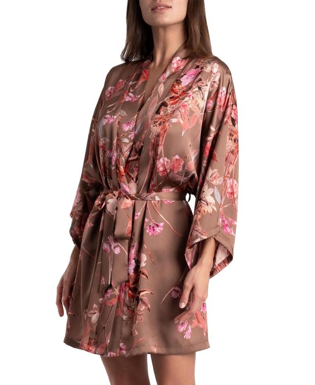 Midnight Bakery Womens Melodi Satin Floral Robe Product Image