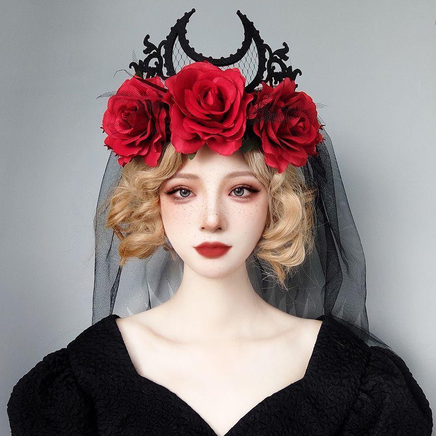 Rose Moon Lace Party Tiara Product Image