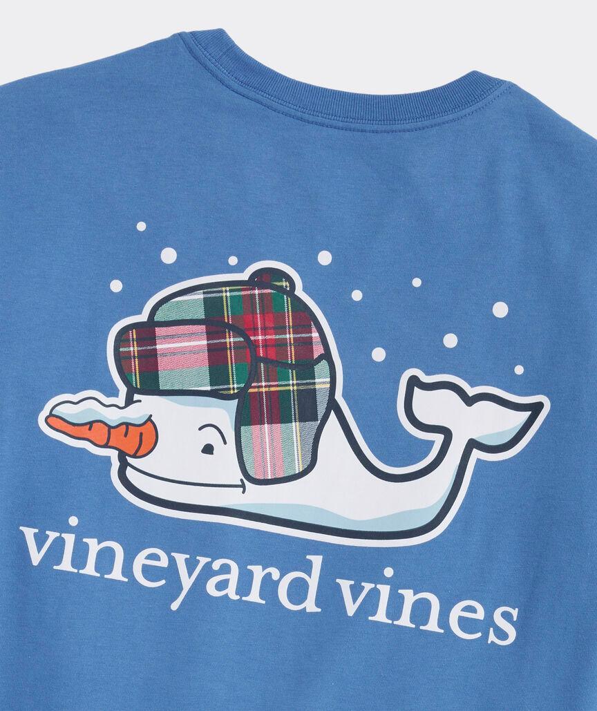 Snowman Whale Long-Sleeve Pocket Tee Product Image