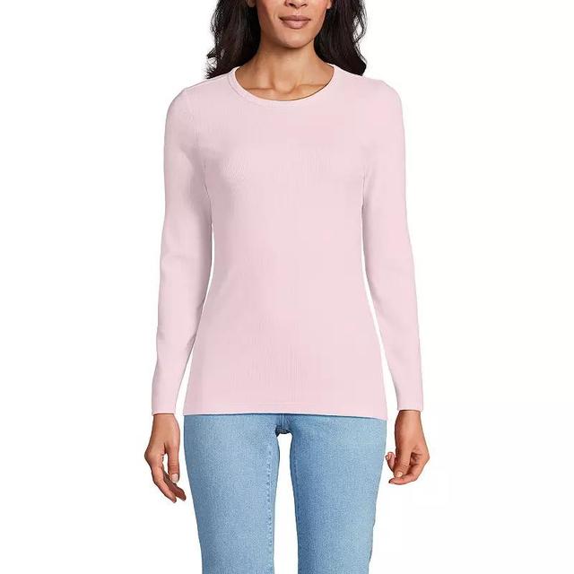 Lands End Womens Long Sleeve Micro Rib T-Shirt Product Image