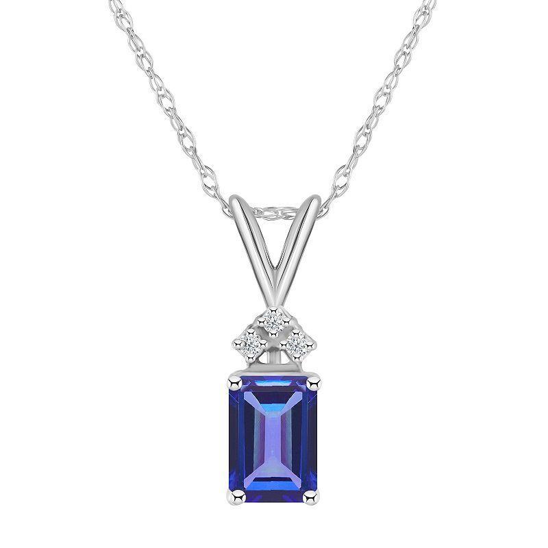 Tanzanite (1 ct. t.w.) & Diamond Accent 18 Pendant Necklace in 14k Gold - Tanzanite Product Image