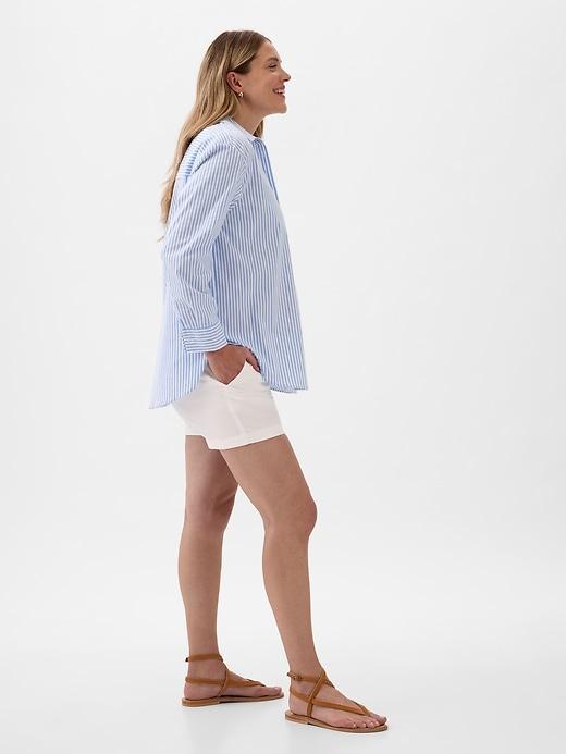 Maternity Linen-Cotton Shorts Product Image