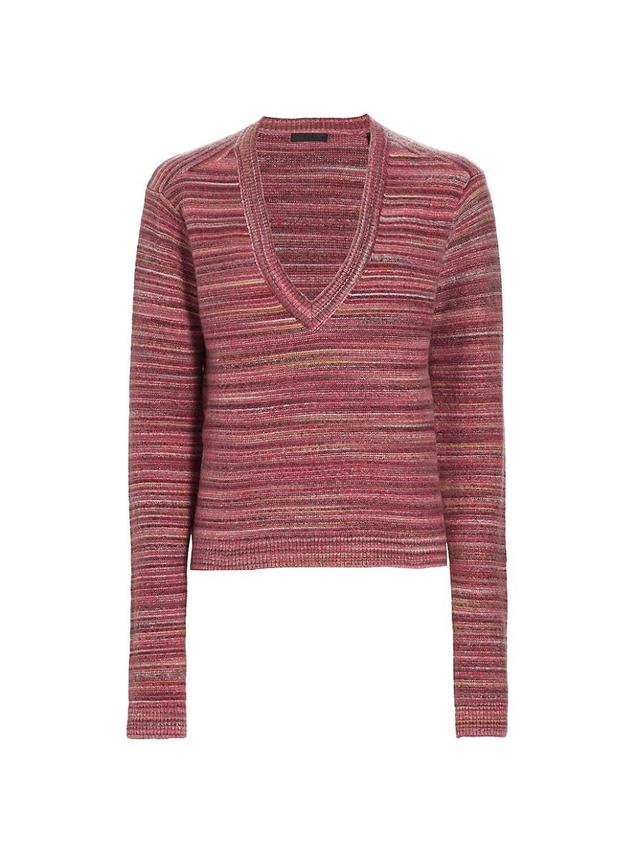 Womens Space-Dyed Cotton-Blend Sweater Product Image