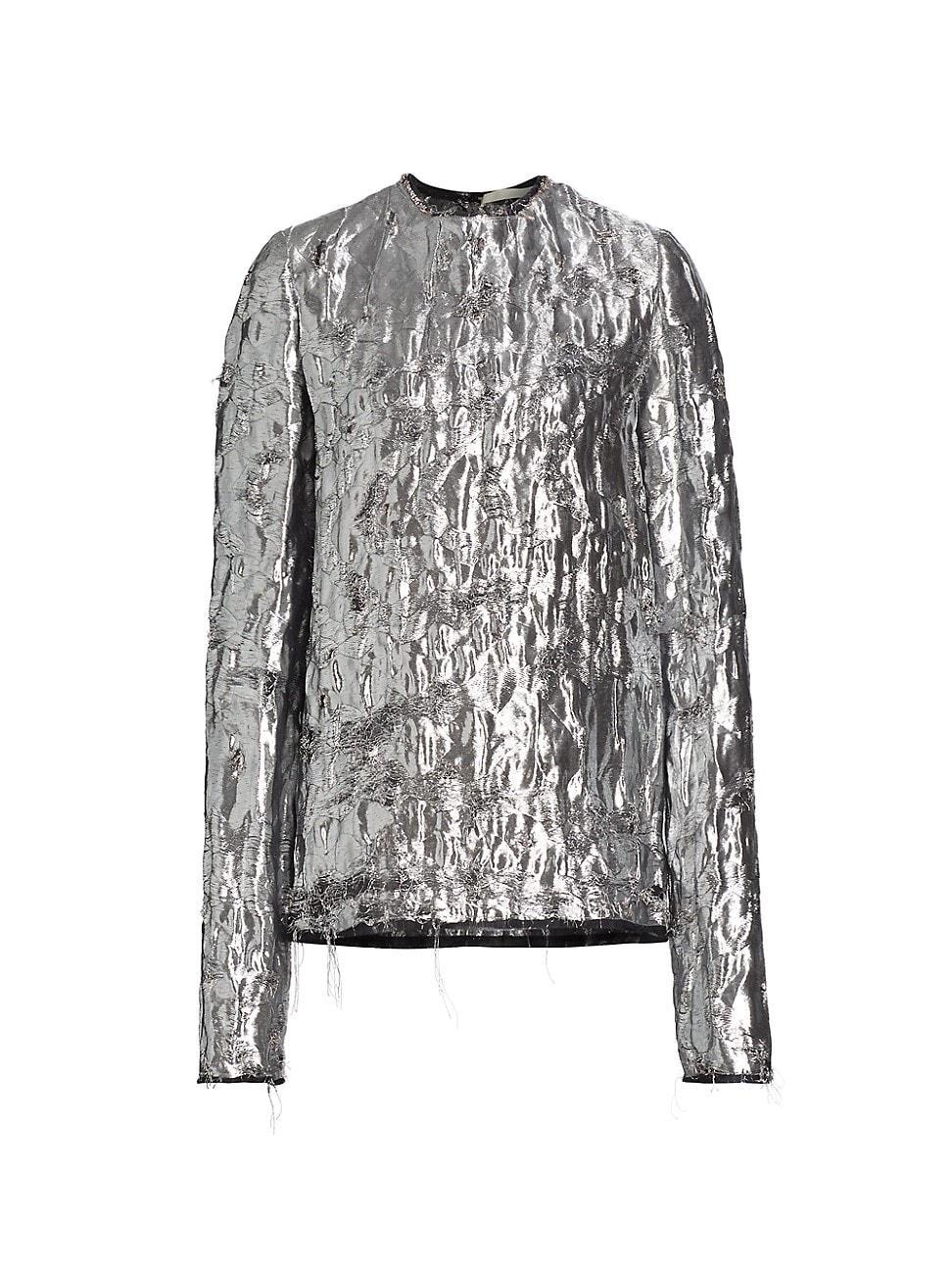 Womens Metallic Cloque Top product image