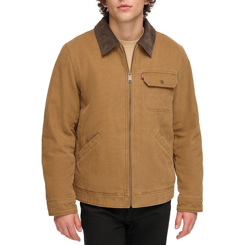 LevisMens Plaid-Lined Canvas Utility Jacket Product Image