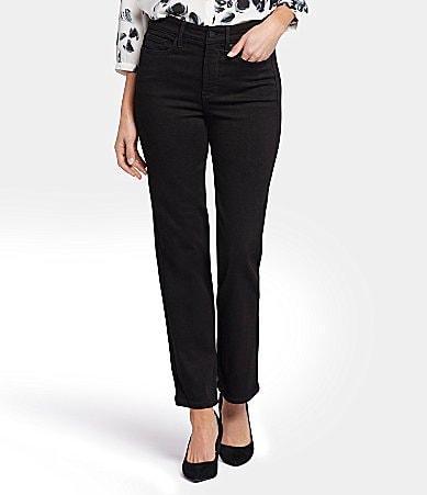 NYDJ Callie High Straight Rinse (Black Rinse) Women's Jeans Product Image