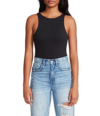 Steve Madden Nico Knit Crew Neck Sleeveless Bodysuit Product Image