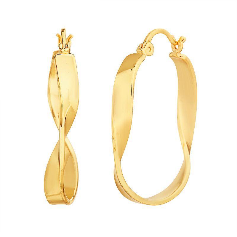 Paige Harper 14k Gold Over Recycled Brass Twist Hoop Earrings, Womens, Gold Tone Product Image