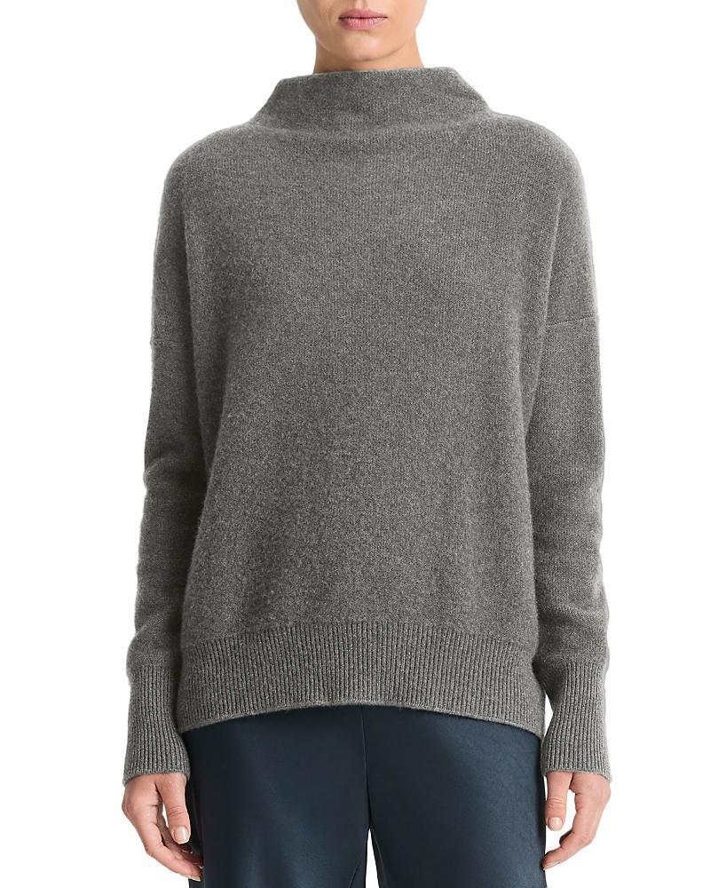 Vince Boiled Funnel Neck Pullover (Heather Tide Stone) Women's Clothing Product Image