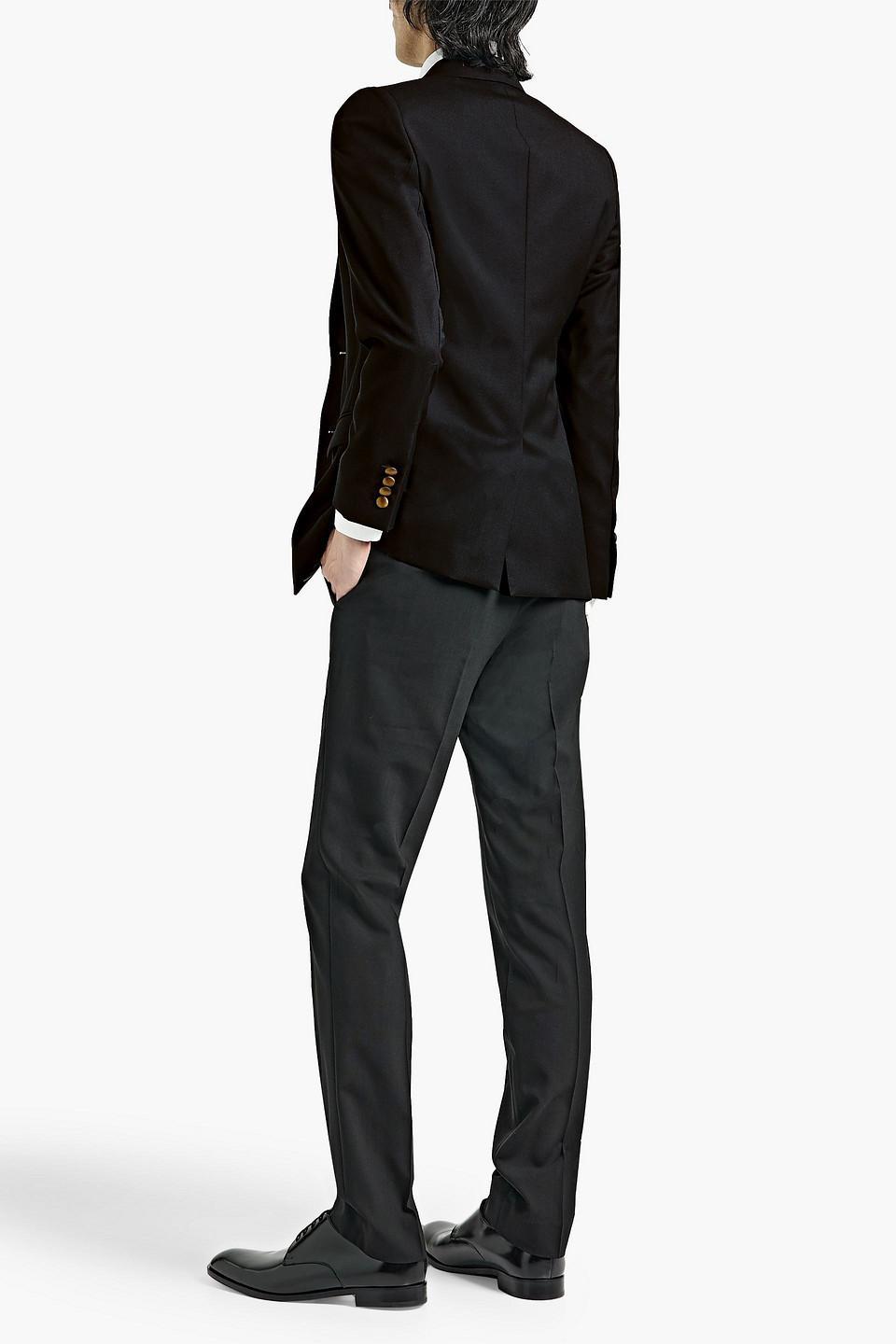 Grain De Poudre Wool Blazer And Vest Set In Black Product Image