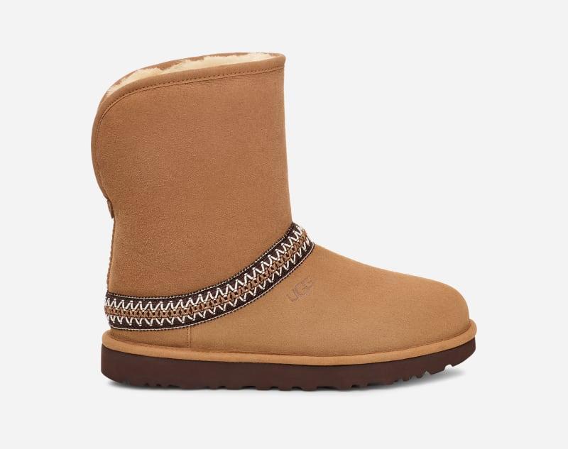 UGG Womens Classic Short Crescent Sheepskin Classic Boots Product Image