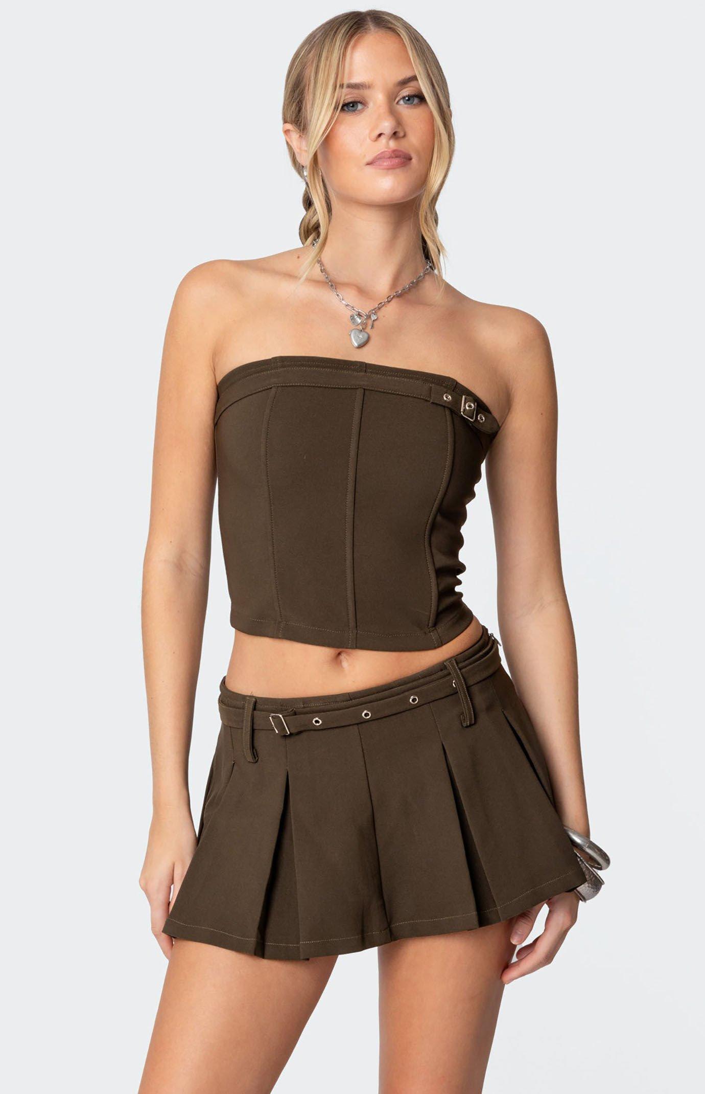 Edikted Women's Erynne Belted Pleated Skort Product Image