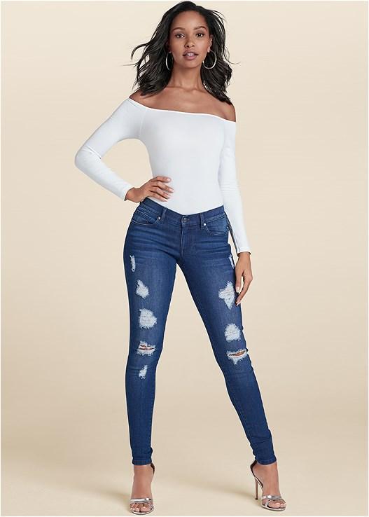 Ripped Skinny Jeans Product Image