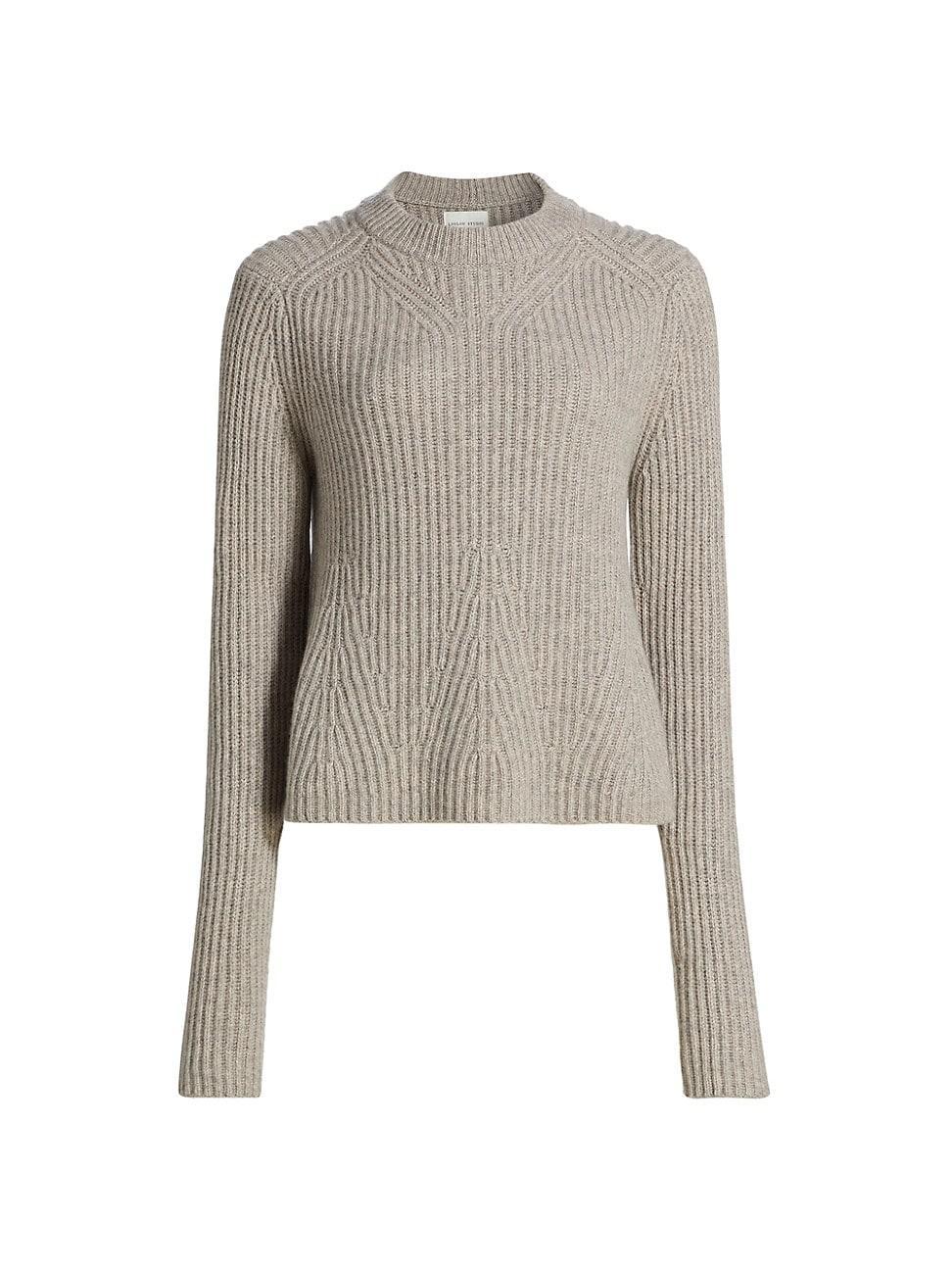 Womens Ribbed Cashmere Sweater Product Image