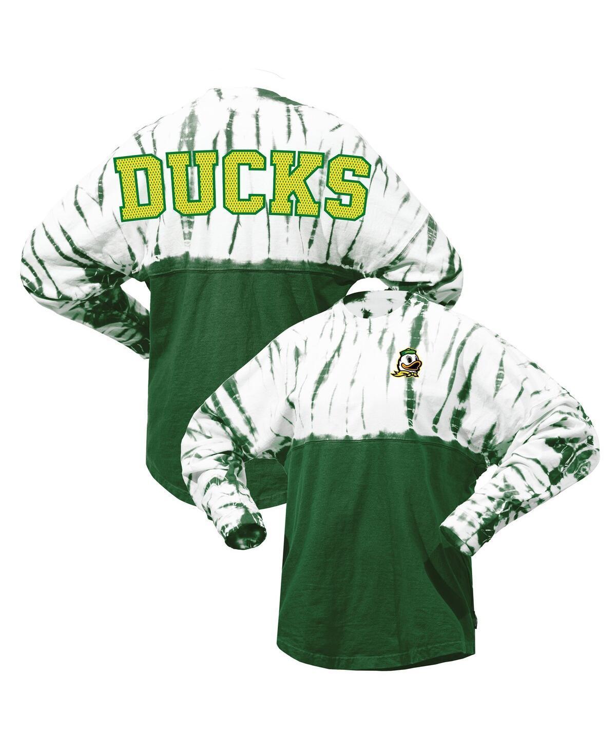 Womens Oregon Ducks Tie-Dye Long Sleeve Jersey T-Shirt Product Image