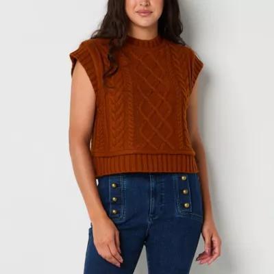 Ryegrass Womens Sleeveless Cable Knit Pullover Sweater Product Image