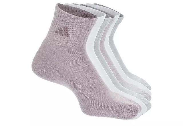 Adidas Womens Cushioned Quarter Socks 6 Pairs Product Image