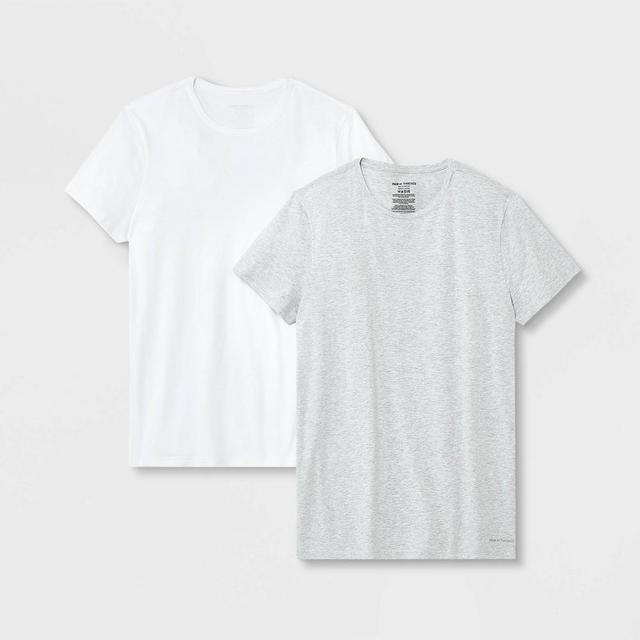 Pair of Thieves Mens 2pk Crew Undershirt - Gray/White S Product Image