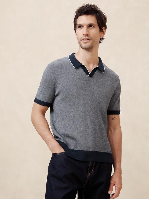 Birdseye Stitch Sweater Polo Product Image