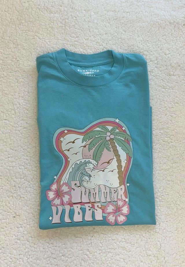 Summer Vibes Blue Tee Product Image