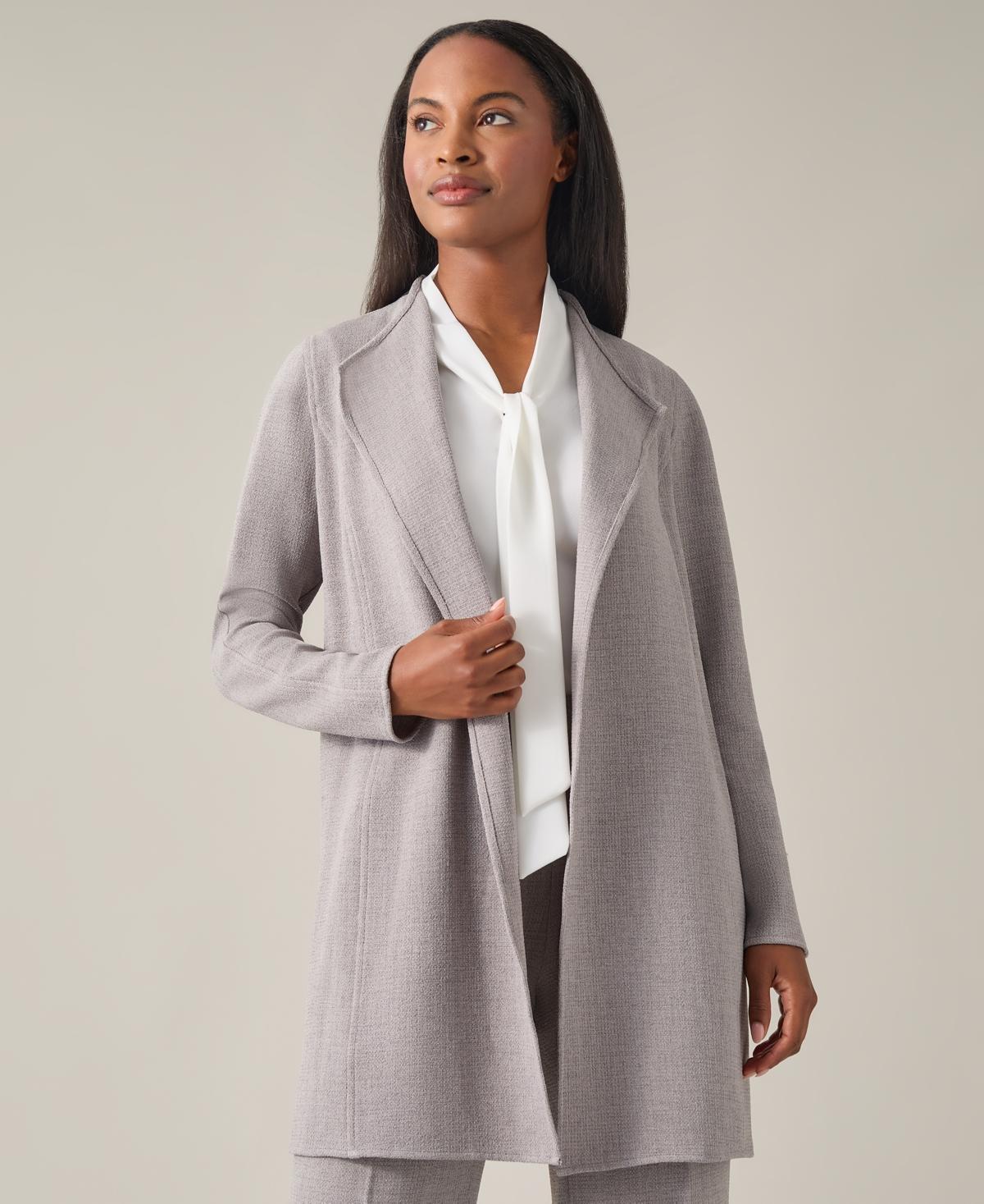 Kasper Womens Draped Open-Front Jacket Product Image