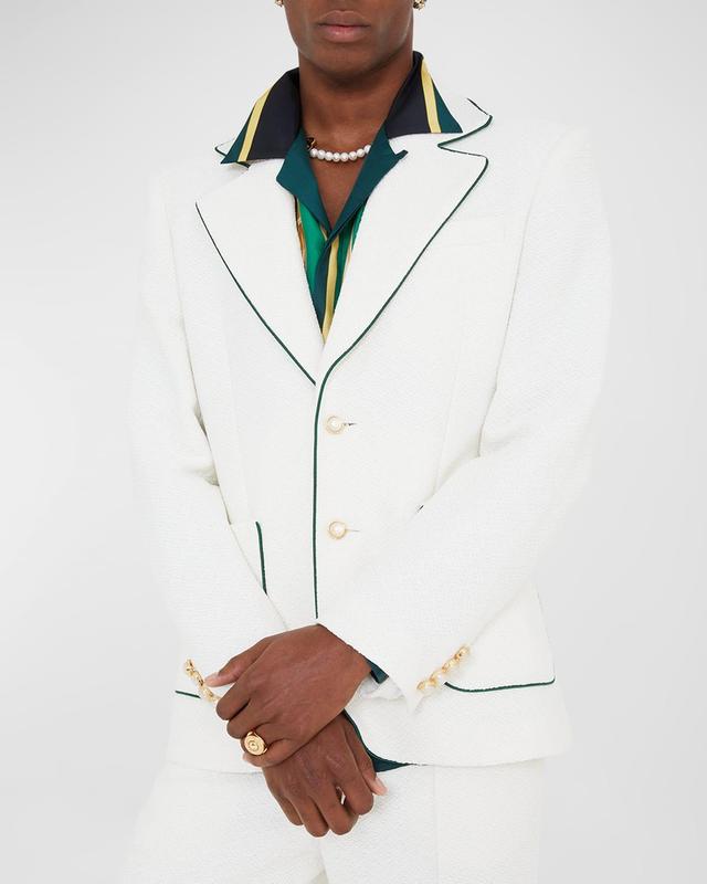 Mens Textured Jacket with Piping Product Image