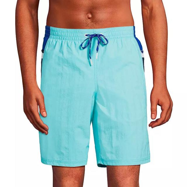 Mens Lands End 9-in. Swim Trunks Deep Blue Product Image