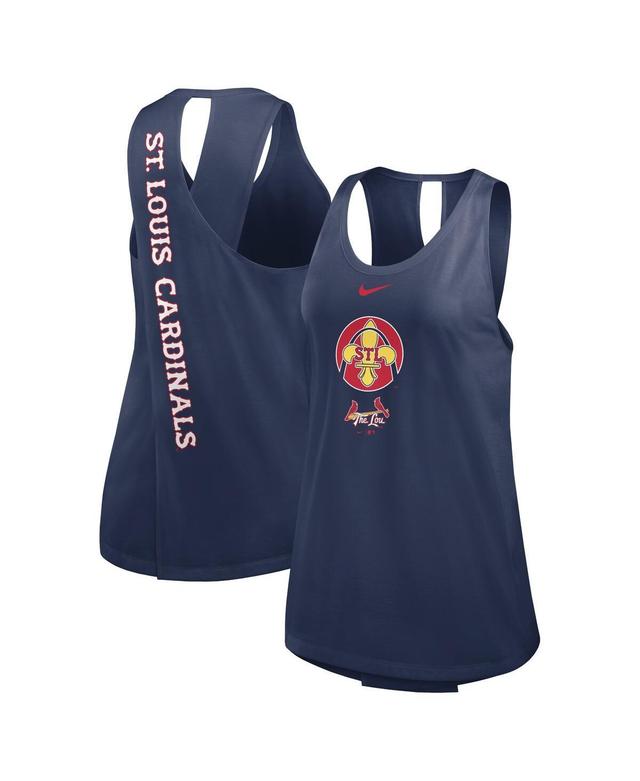 Nike Womens Navy St. Louis Cardinals 2024 City Connect Criss Cross Performance Tank Top Product Image