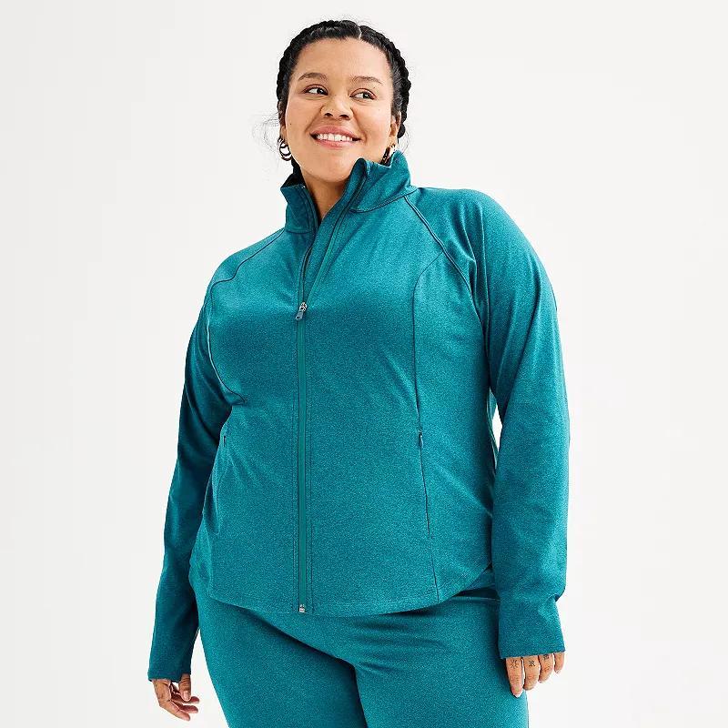 Plus Size Tek Gear Ultrastretch Performance Jacket, Womens Grey Product Image