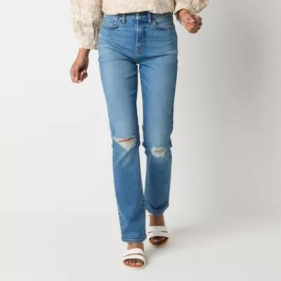 a.n.a Womens High Rise Straight Leg Jean Product Image