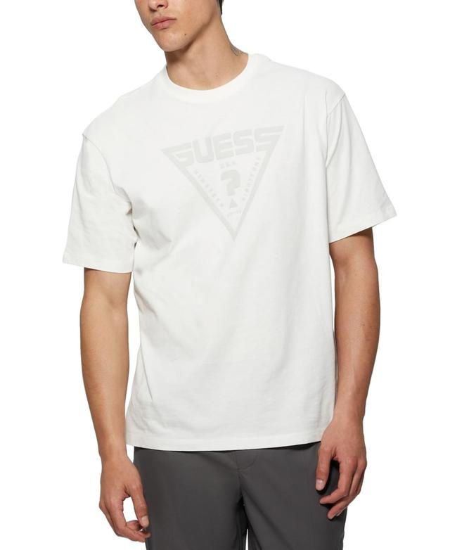 Guess Mens Alino Acid-Washed Logo Graphic T-Shirt Product Image