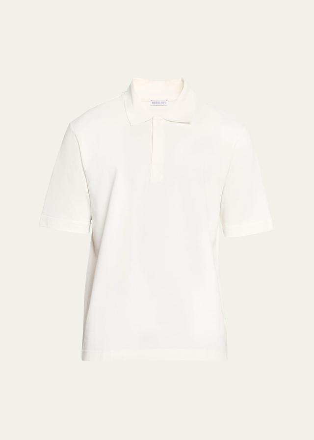 Mens Pique Contrast-Cuff Polo Shirt Product Image