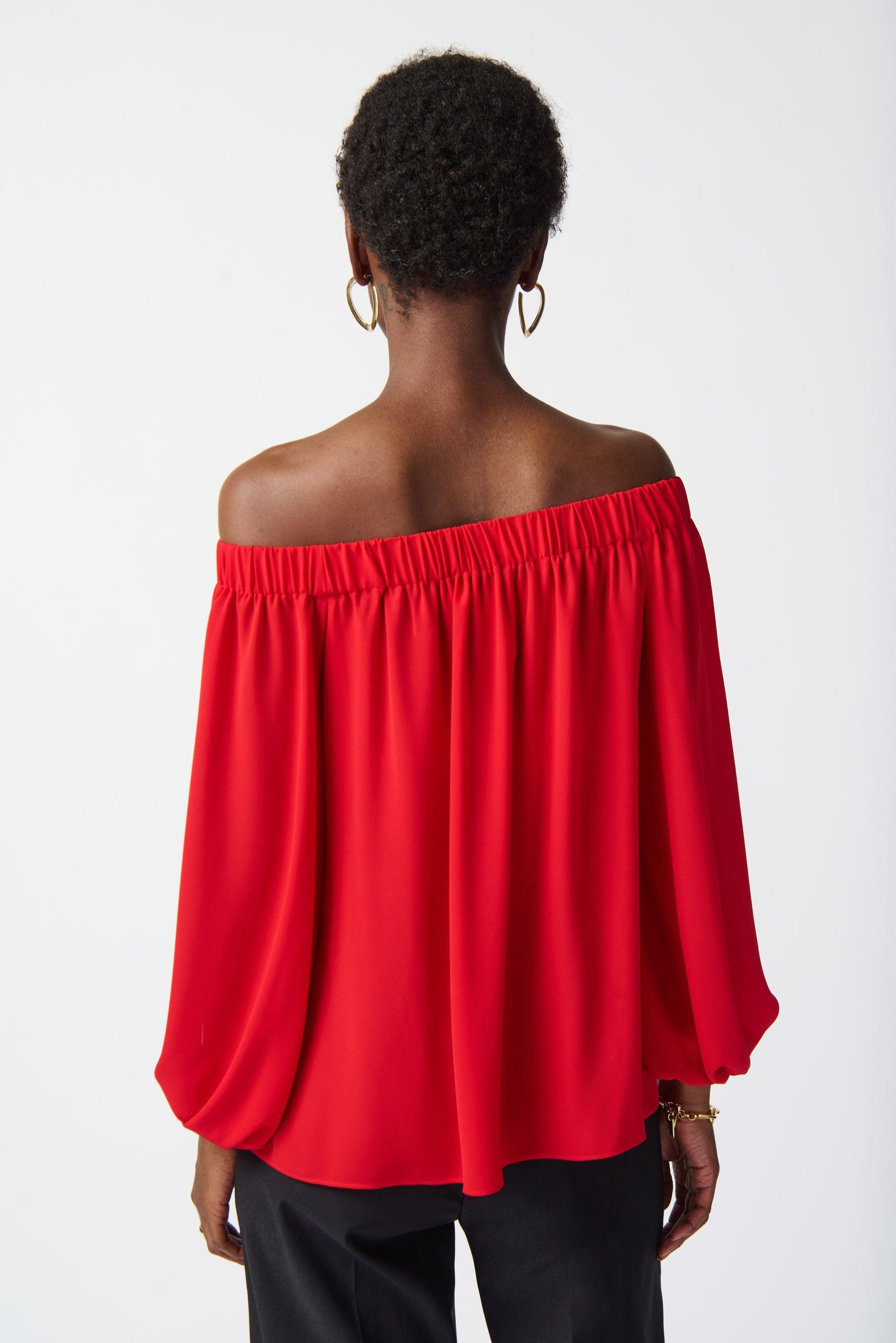 Georgette Off-Shoulder Flared Top Product Image