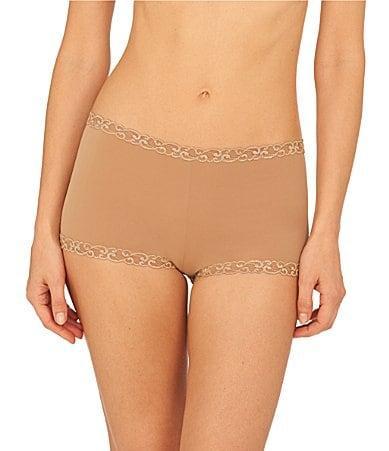 Natori Pure Luxe Lace Waist Boyshort Panty Product Image