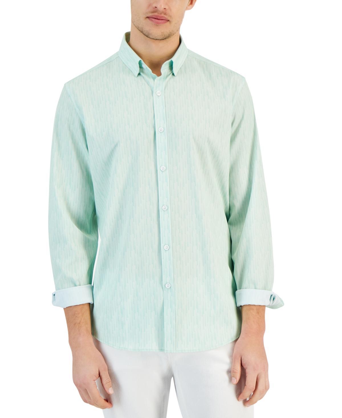 Alfani Mens Regular-Fit Stripe Stretch Shirt, Created for Macys Product Image