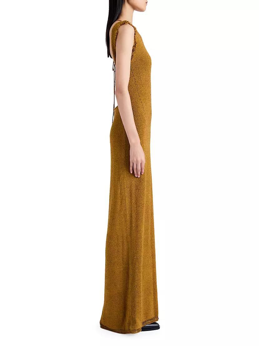 Silvia Silk Bouclé Maxi Dress Product Image