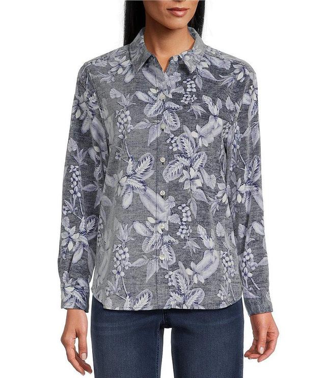 Tommy Bahama High Tide Floral Corduroy Button Down Long Sleeve Shirt Product Image