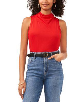 Vince Camuto Womens Sleeveless Mock-Neck Top Product Image