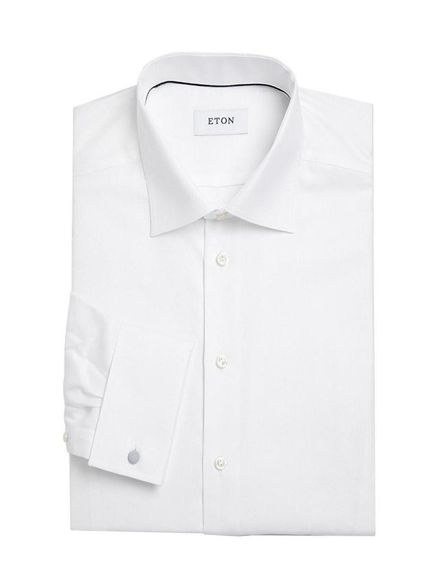 Mens Contemporary-Fit Cavalry Twill French-Cuff Dress Shirt Product Image