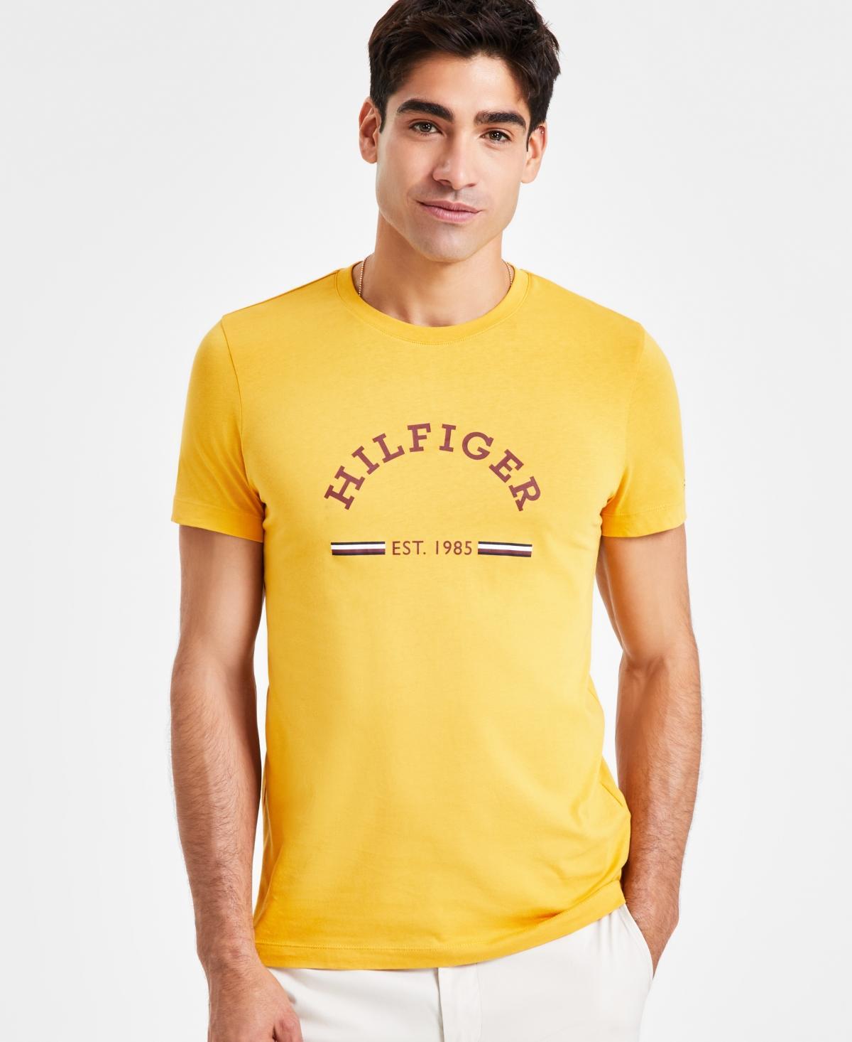 Tommy Hilfiger Mens Slim-Fit Arch Monotype Graphic T-Shirt Product Image