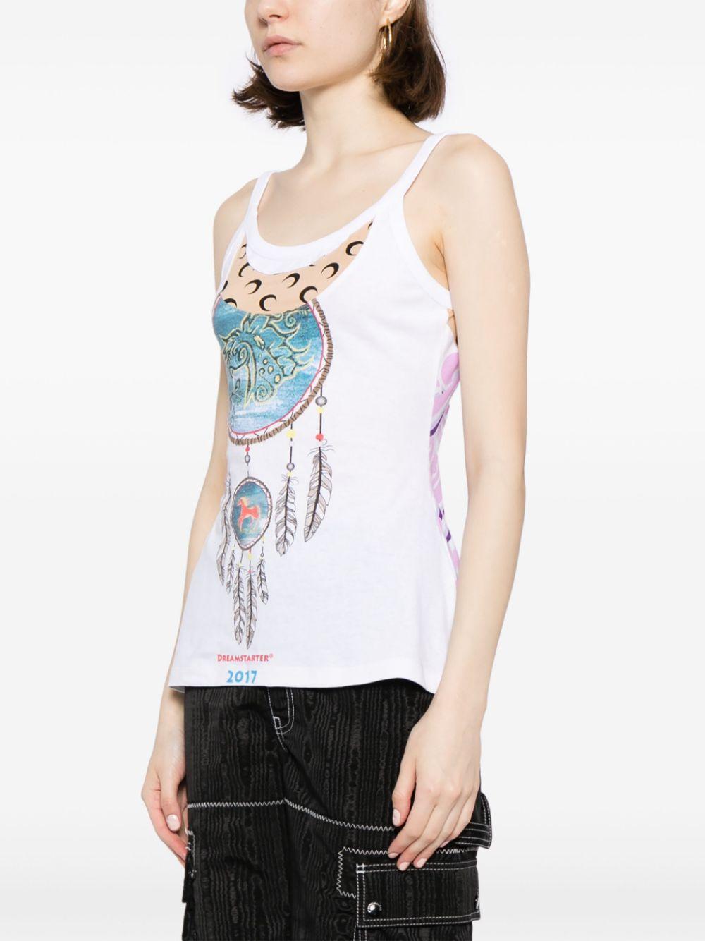 graphic-print cotton tank top Product Image