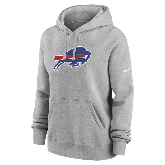 Womens Nike Heather Gray Buffalo Bills Club Fleece Pullover Hoodie Product Image