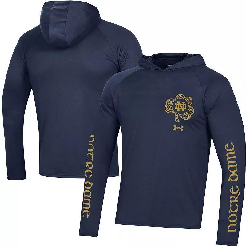 Mens Under Armour Navy Notre Dame Fighting Irish 2023 Aer Lingus College Football Classic Long Sleeve Hoodie T-shirt Product Image