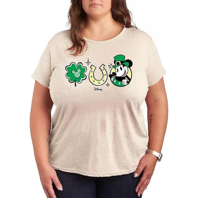 Disneys Mickey Mouse Plus St. Patricks Day Icons Graphic Tee, Womens Product Image