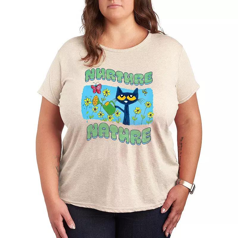 Plus Pete the Cat Nurture Nature Graphic Tee, Womens Product Image