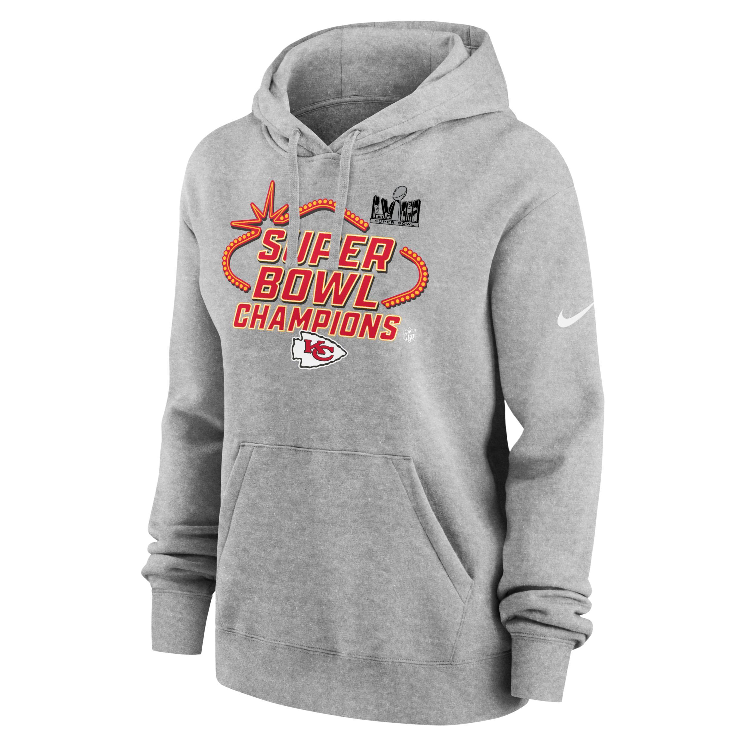 Kansas City Chiefs Super Bowl LVIII Champions Trophy Collection Nike Womens NFL Pullover Hoodie Product Image