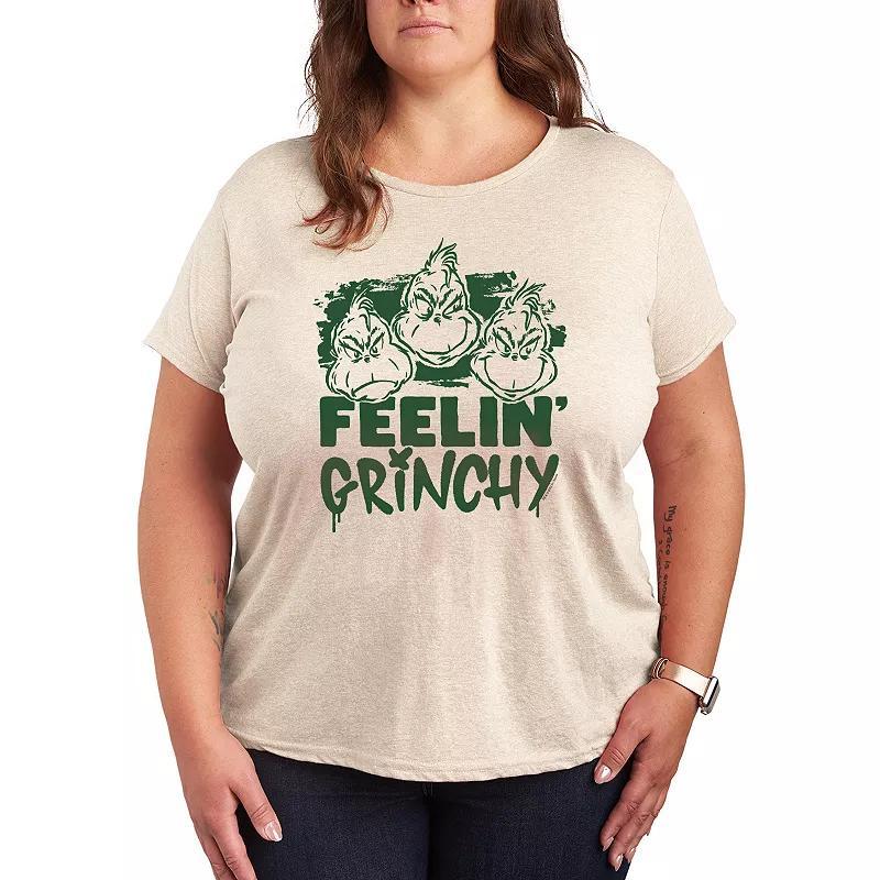 Plus Size Dr. Seuss Feelin Grinchy Graphic Tee, Womens Product Image